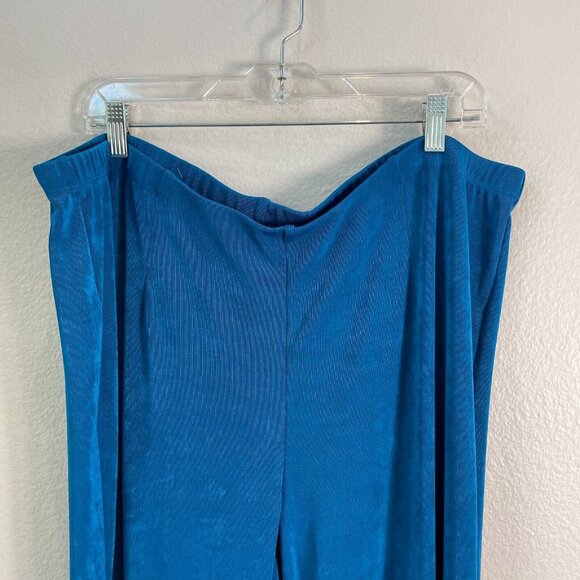 NEW $69 Chicos 4 Travelers Plus 20/22 No Tummy Pants Slinky Knit Aurora Teal - Picture 4 of 8